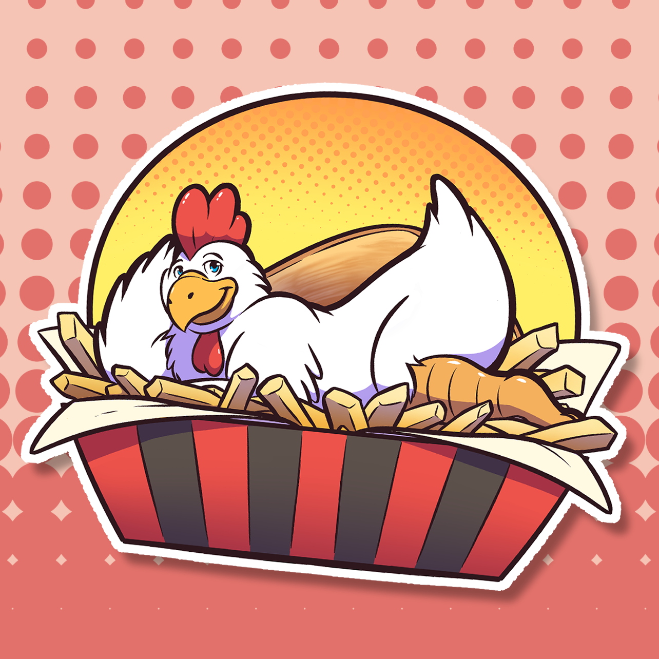Chicken Basket Sticker
